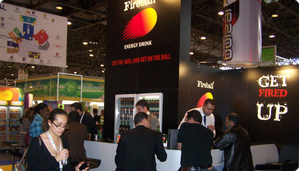 Fireball Energy Drink stand received more attention than expected.